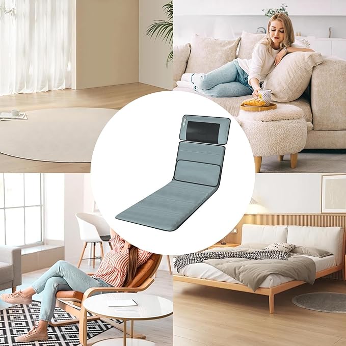 Body Massager Mat Electric Whole Body Heating Vibrating Mat Portable Multifunctional Back Massager Tool for Dad Mum Men Women