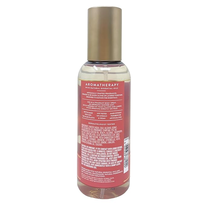 Bath &amp Body Works Aromatherapy Heirloom Rose - Body Wash + Foam Bath - Mosturizing Body Lotion and Essential Oil Perfume Mist - with a Creamy Rose Bar Soap