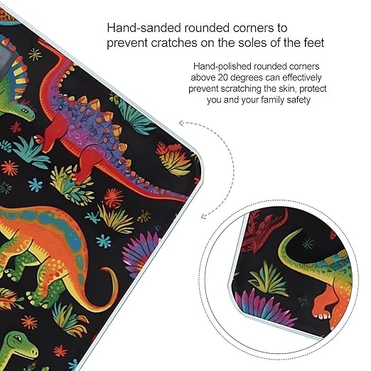 Cartoon Dinosaur Weight Scale for Body Weight Digital Bathroom Scale High Capacity Accurate Digital Weighing Scales and Easy-to-Read on Backlit LCD Display Scales