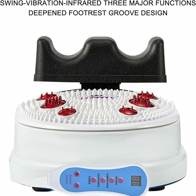 Fitness Chi Swing Machine with Remote Control for Passive Aerobic Leg Exercises - Foot Massager Exercise While Sitting Or Laying Down with Leg Shaker