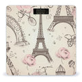 The Eiffel Tower and A Bicycle Scale for Body Weight Highly Accurate Digital Bathroom Scale Sturdy Tempered Glass Weighing Scales with LCD Display Fashion Body Fat Smart Scales 400lb