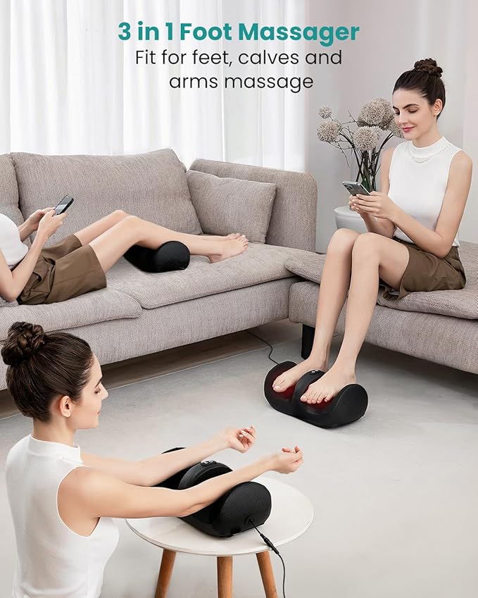 Nekteck Foot Massager with Heat Neck Massager for Pain Relief Deep Tissue