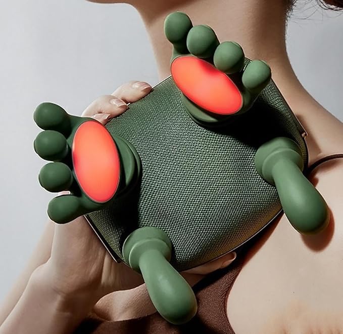 Neck Massager with Heat Shiatsu Massager for Neck and Back with 4D Kneading Portable Electric Shoulder Massager for Pain Relief Rechargeable Deep Tissue Massager for Home Office Travel Use