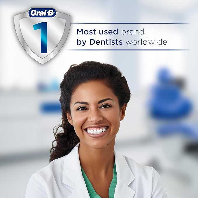 Oral-B Rechargeable Electric Toothbrush iO3 Limited Deep Clean 3 Cleaning Modes Visual Pressure Sensor to Protect Gums 2 Brush Heads Travel Case ICY Blue