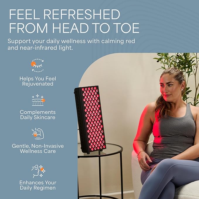 LifePro Red Light Therapy for Body Panel - 90 &amp 120 Dual Chip LEDs - 660nm &amp 850nm Near Infrared Full Body Red light Therapy Panel - For Daily Wellness &amp Comfort -Includes Hanging Kit and