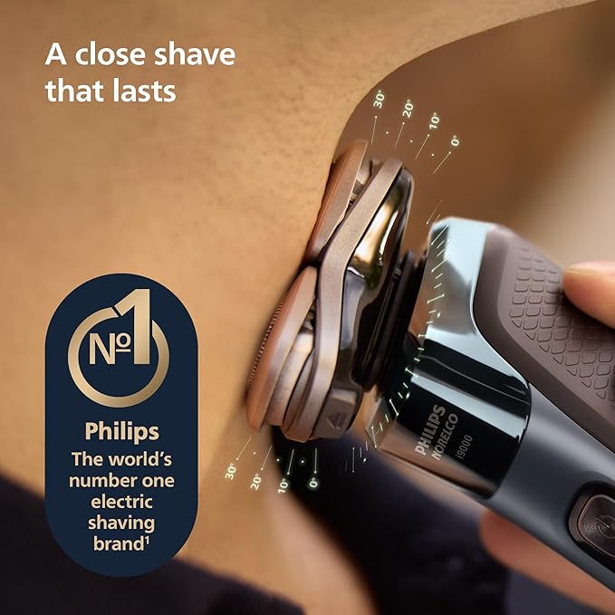 Philips Norelco Shaver i9000 Wet &amp Dry Electric Shaver Taubenblau SenseIQ Technology Triple Lift &amp Cut System 360 Rotating Dual SteelPrecision Precision Blades Beard Styler Model X9001/