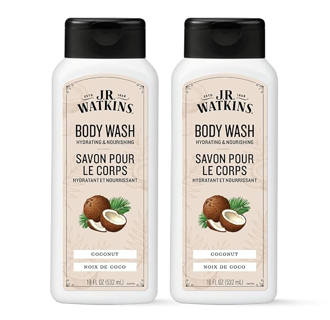 J.R. Watkins Body Wash Coconut 18 fl oz 2 Pack