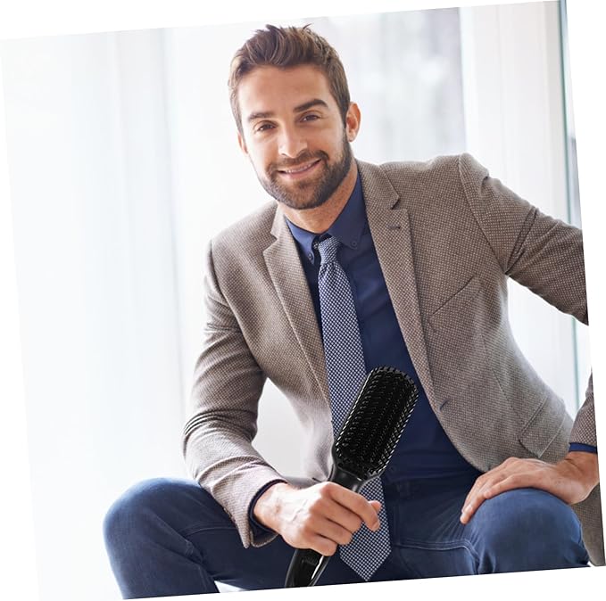 Beaupretty Electric Beard Straightening Brush Temperature Settings for Men Hair and Beard Styling Multi-Functional Heated Comb for Smooth Sleek Results
