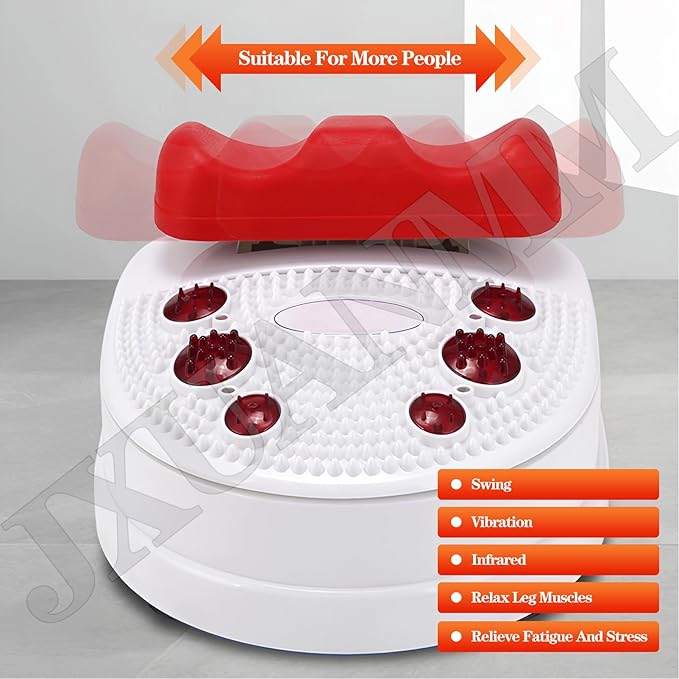 Fitness Blood Chi Machine Foot Leg Massager Passive Aerobic Exerciser for Vitality Swing Shaking Exercise with Wire Control 10 Gear Speed Adjustable