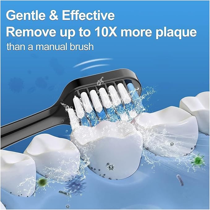 Replacement Brush HeadsCompatible for Waterpik Complete Care 5.0/9.0 Electric Toothbrush Hygiene Clean Soft Bristle Nozzles 5/10pcs(10pcs White)