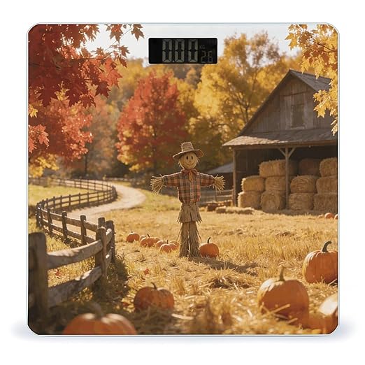 Autumn Field Watchman Weight ScaleClear LED Display Bathroom Digital Weighing ScaleTempered Glass Digital Bathroom Scale for Body Weight Capacity Up to 400 Lbs