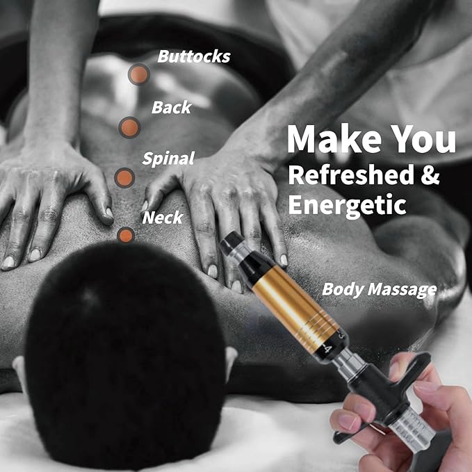 6 Levels Chiropractic Adjusting Tool 50-300N Adjustments Manual Spine Chiropractic Correction Tool Chiropractor Tool Relief Neck Back Pain for Face and Spine Relax (4 Massage Head)