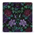 Dark Floral Pattern Weight ScaleClear LED Display Bathroom Digital Weighing ScaleTempered Glass Digital Bathroom Scale for Body Weight Capacity Up to 400 Lbs