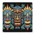 Colorful Tiki Mask Pattern Bathroom Scale Ultra-Bright Liquid Crystal Screen Weight Scale Accurate Bathroom Body Scales for Body Weight Bathroom Pet Home Bedroom Gift-Giving