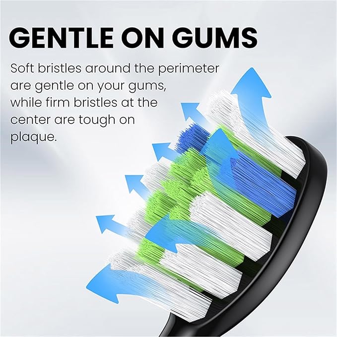 10 Pcs Replacement Brush Heads Compatible for Electric Toothbrush(10 pcs WT)