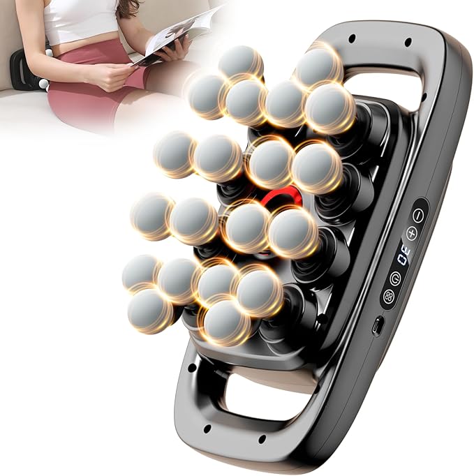 Upgraded 20-Head Massage Gun Set Multi Head Massage Gun with 3 Modes &amp 30 Levels Intensities Deep Tissue Massager Muscle Massage Guns for Body Muscle Pain Relief