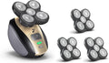 Freebird FlexSeries™ Shaver and Blade - Fast Smooth Water-Resistant Electric Head Shaver with 5 Flexible Blades USB Rechargeable Ideal for Bald Men and Women