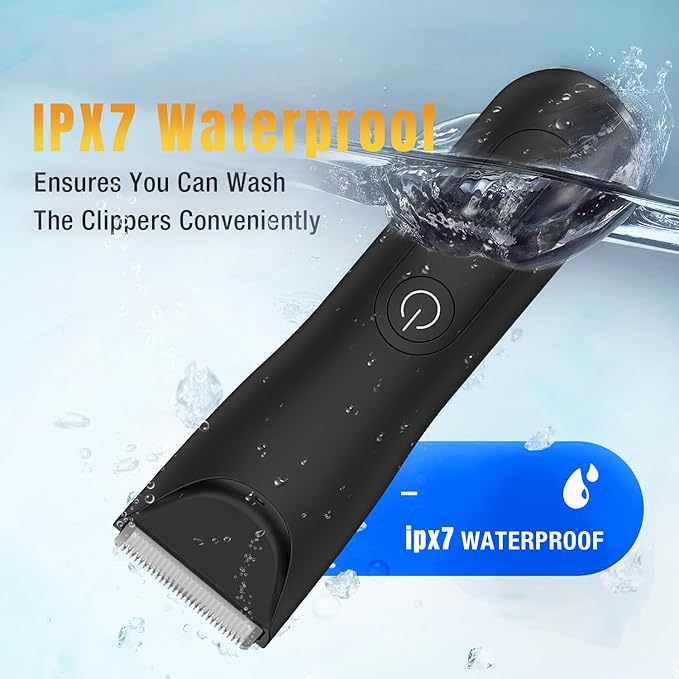 Head Shavers for Bald Men Body Hair Trimmer for Men Manscape Groin and Ball Trimmer2 in1 Body and Head Shaver Grooming KitIPX7 (A B)