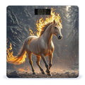 Flame Horse Bathroom Scale for Body Weight Bathroom Weighing Scales with Back Lit LED Display Sturdy Tempered Glass Body Weight Bathroom Scale 400lb Weighing