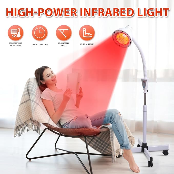 Infrared LightWhite 275W Near Red Infrared Heat Lamp for Relieve Joinpt Pain and Muscle Aches