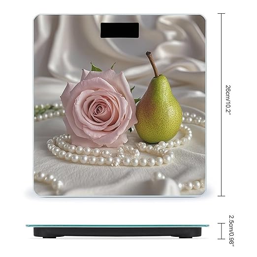 Rose and Pearls Smart Scale for Body Weight Accurate Bathroom Scale with LED Display Digital Weight Scales Weighing Machine High Precision Scales for Bath Home