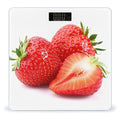 Fresh Strawberry Scale for Body Weight Anti-Slip Sturdy Tempered Glass Weighing Machine Highly Digital Accurate Bright LCD Bathroom Scale for Household Gift