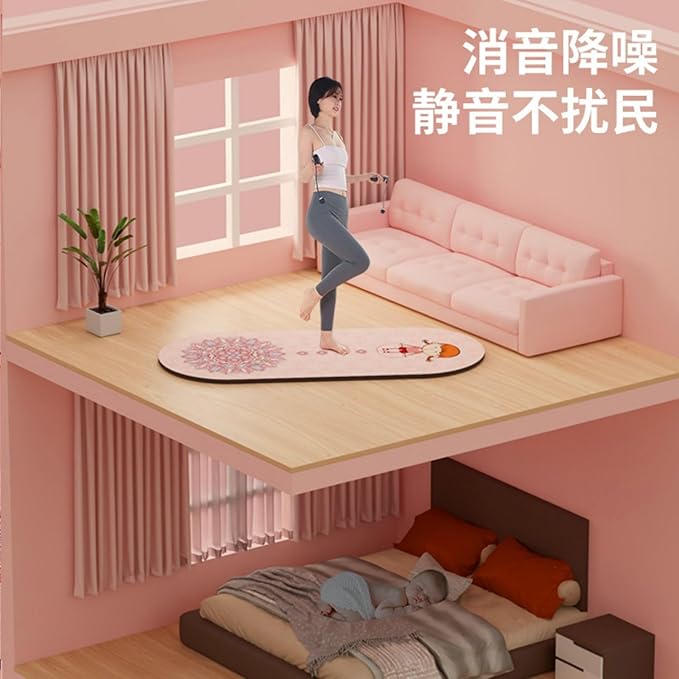 跳绳减震 Yoga Fitness Workouts Massage 瑜伽垫专业隔音绳垫运动健身防震加厚垫子防滑家用 HomeOffice Body electric massagers