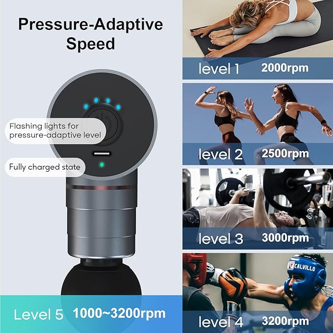 arboleaf Thermacool Massage Gun Deep Tissue with Heat and Cold Head Full-Metal Electric Portable Hand Held Massager Gun for Back Body Sore Muscles Pain Relief