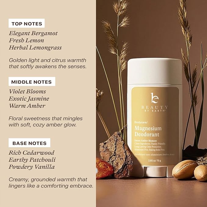 Natural Deodorant for Women - Aluminum &amp Baking Soda Free USA Made for Long-Lasting Odor Protection Made with 55% Organic Ingredients Kid &amp Sensitive Skin Safe Magnesium Deodorant
