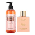 BellaVita Luxury Glam Perfume &amp Body Wash Combo for Women | Eau De Parfum with Jasmine White Honey Rose &amp Cedar (100ml) + Fruity Floral Shower Gel with Aloe Vera (500ml) | Gentle &amp Refre