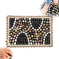 LIYAOLI Foot Pebbles Massager Mat - Acupressure Reflexology Pad with Natural Cobblestones for Pain Relief Improved Circulation &amp Relaxation for Tired Feet (23.6 x 15.7)