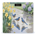 Summer Bluebirds Daffodil Weight Scale Large Digital Bathroom Scales with Bright LED Display Non Slip Digital Scale and Step On Fashion Weighing Machine for Body