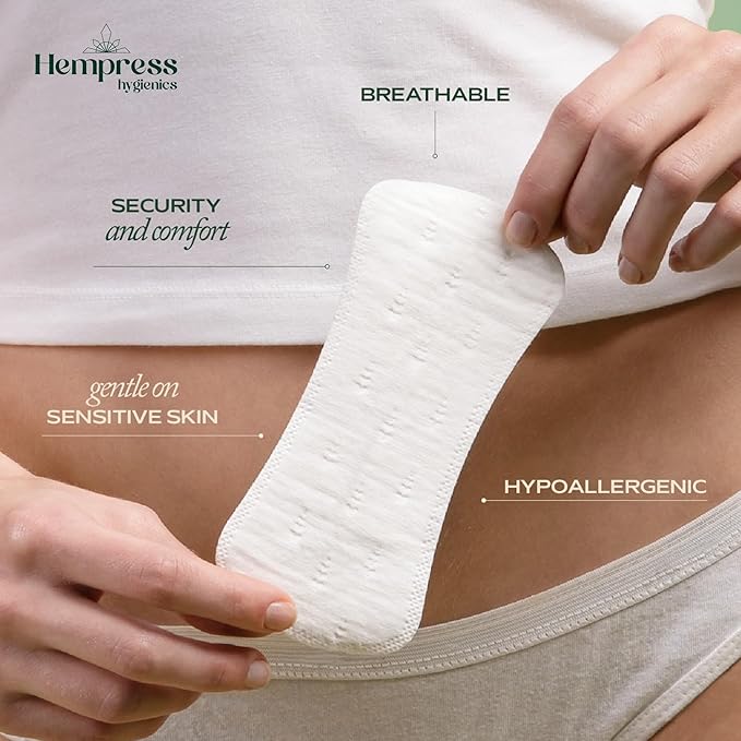 Organic Cotton Period Kit for Women &amp Teens Soft Hypoallergenic Menstrual Pads with Wings and Panty Liners Fragrance Free Sensitive Skin Friendly Feminine Hygiene (Bundle of 3)