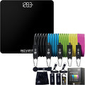 INEVIFIT Strength &amp Wellness Bundle Premium Bathroom Scale &amp 150 LBS Resistance Band Set for Home Workouts