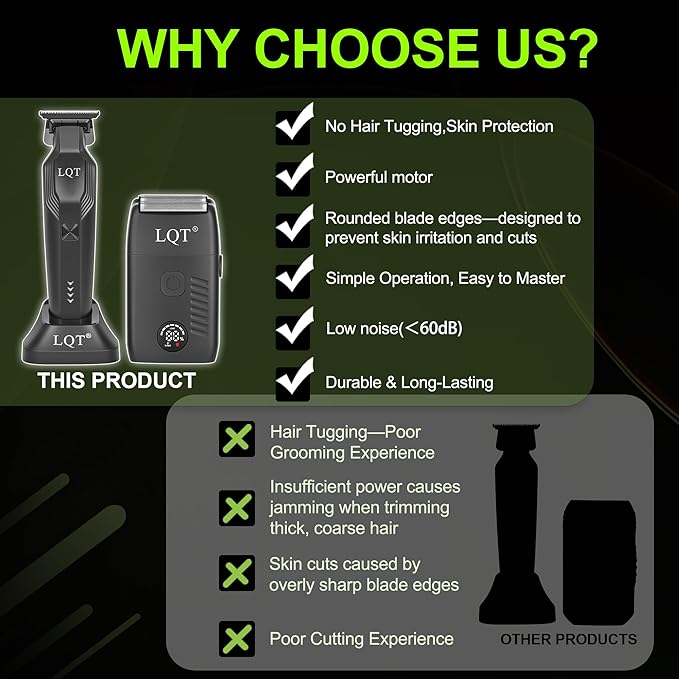 Cordless Hair Trimmer for Men Electric Razor Face Shavers for Body Nose Ear Professional Hair Clippers USB Rechargeable Trimmer for Men's Gifts