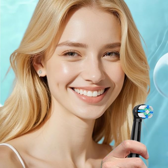 8PCS Replacement Heads Compatible with Oral B iO 3 4 5 6 7 8 9 10 Series Electric ToothbrushGum Care Toothbrush Head Compatible with Oral b iO Replacement HeadsBlack