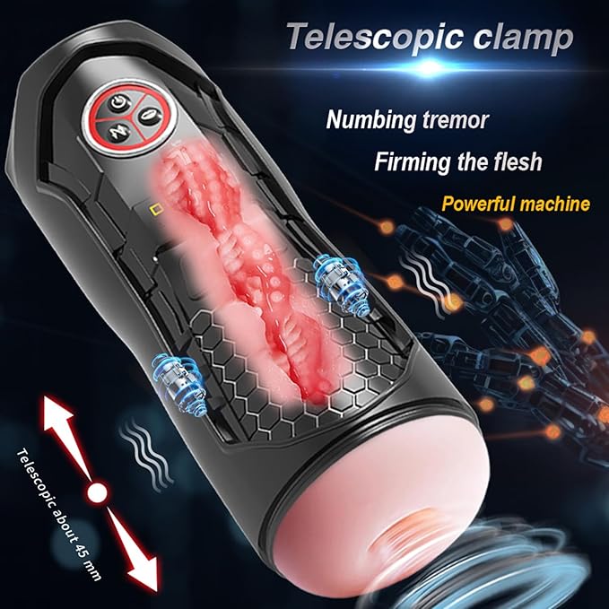 Auto Blow Masterburbatar Thrusting Vibrate Stroking Pussycats Pocket Silent Adult Toy Automatic Strokertate Mens Sleeve Heated Pussy Pocket Underwear Blowjobob Machine Milker For Men OQ (Extra Large)