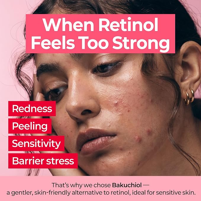 Rebiome Anti-Aging Moisturizer for Mature &amp Sensitive Skin with Bakuchiol Peptides &amp Ceramides Anti-Wrinkle &amp Barrier Repair Hydrating Daily Facial Moisturizer 1.69 fl oz