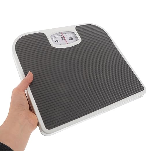 TEHAUX Mechanical Bathroom Scale Accurate Analog Dial Body Weight Scale Gray for Home Health Monitoring