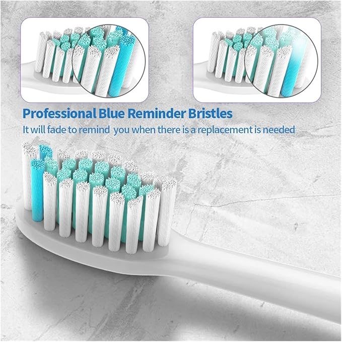 Electric Toothbrush Head Replaceable Sonic Suitable Compatible for 's Brush(White 4pcs)