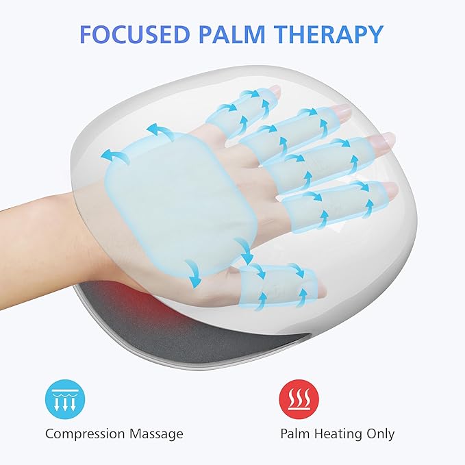 COMFIER FSA Wireless Hand Massager with Heat3 Levels Compression &amp HeatingRechargeable Hand Massager Machine for Carpal TunnelGifts for WomenMen HSA