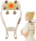 Neck Massager for Pain Relief Deep Tissue Cordless Shiatsu Back Massager with Heat Electric 6D Kneading Shoulder Massage Pillow for Foot Legs Muscle Body Gifts for Mom Dad Friends Him Her