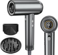2026 Hair Dryer 200000 RPM Professional High Speed Blow Dryer with Diffuser for Women 1200M Negative Ionic Hair Dryer with Brushless Motor Low Noise Hair Blow Dryer for Home Travel SalonGray