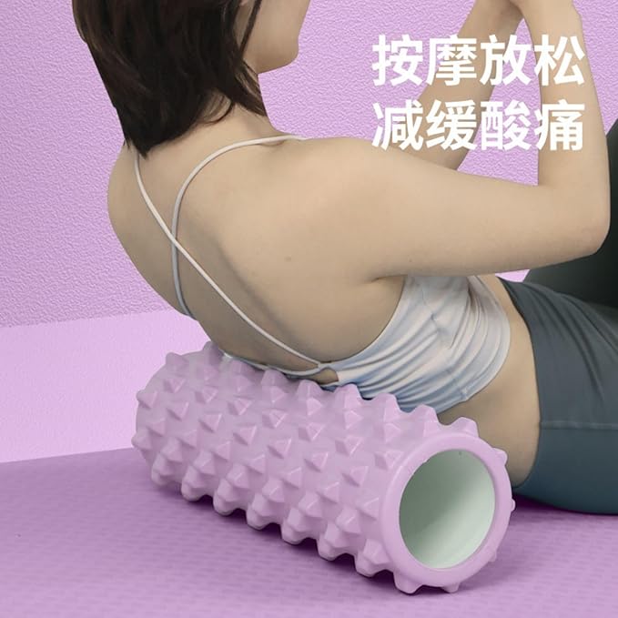 Yoga Fitness Workouts Massage 瑜伽柱EVA空心 Foam Roller SetMassage Roller Stick泡沫轴瘦小腿健身狼牙棒按摩滚轮 HomeOffice Body Electric Massagers