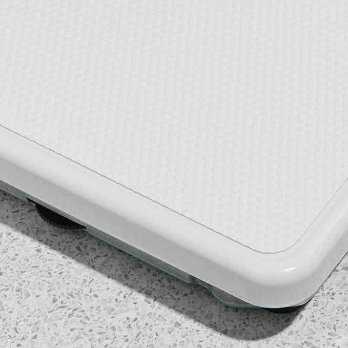 Salter 489JS WHDR Mechanical Bathroom Scales Easy to Read Display with Magnified Lens Measures Precise Weight in Stones and Kilograms No Batteries Required White