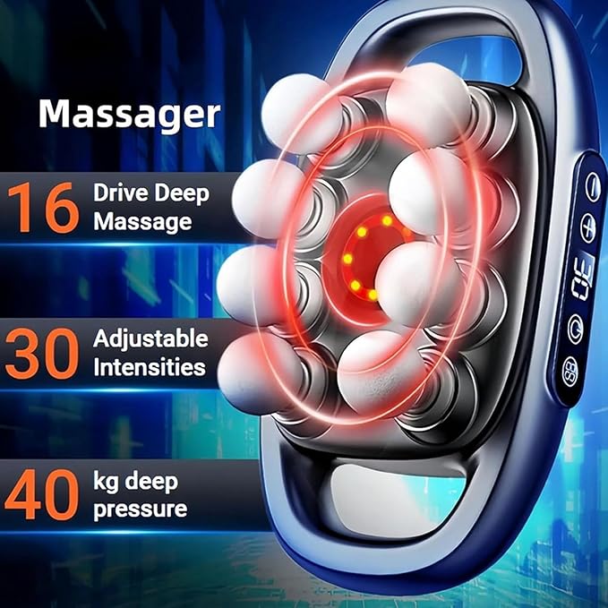 16 Head Massage Gun Deep Tissue with 16 Massages Heads Electric Massager Tool for LegsArmsWaistBackButtocksFull Body Muscle Pain ReliefIdeal Gifts for WomenMen Momand Dad