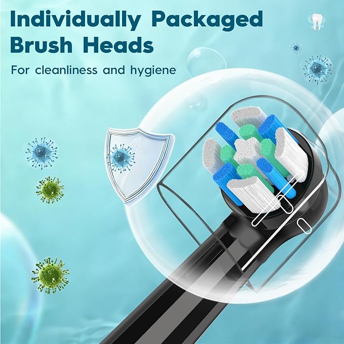 8PCS Replacement Heads Compatible with Oral B iO 3 4 5 6 7 8 9 10 Series Electric ToothbrushGum Care Toothbrush Head Compatible with Oral b iO Replacement HeadsBlack