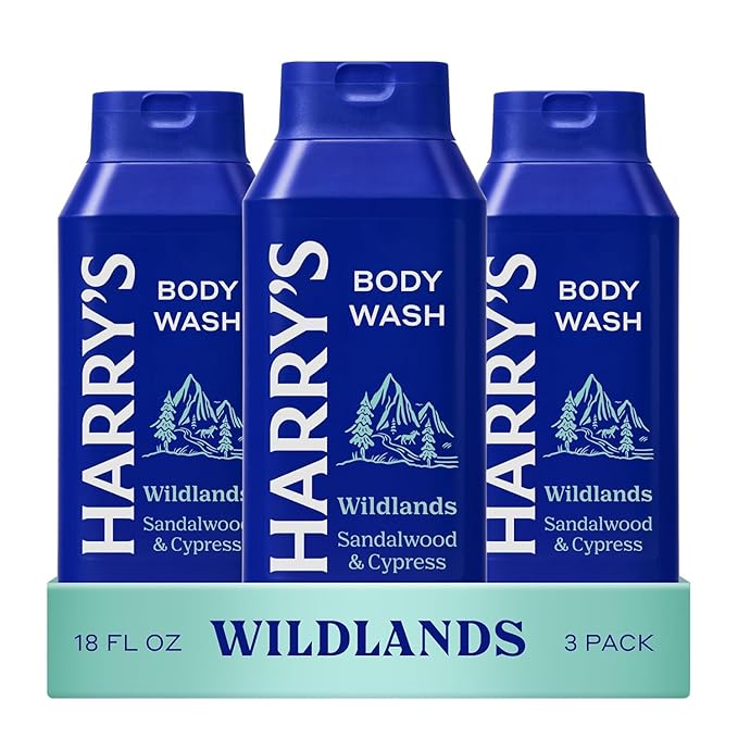 Harry's Men's Body Wash - Wildlands - (3 Pack) 18 fl oz - Shower Gel for Men - No Parabens Sulfates or Dyes