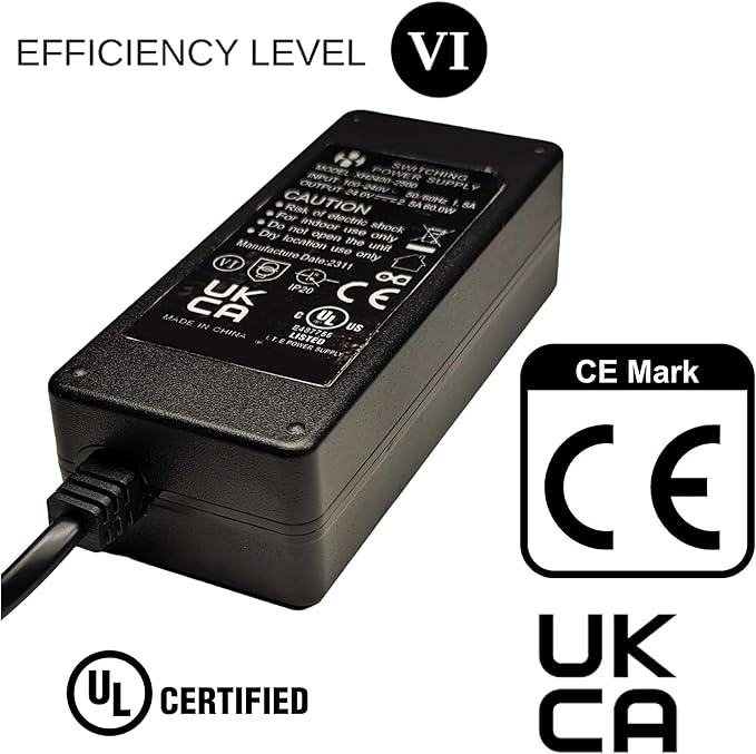 Ucomfy XH2400-2500 OEM 24V AC Adapter for Innov 8072 8954 4A201201 IVP2400-2500 9209 Shiatsu IVP2400-2010 L201205 YH-3318G Legs Beautician Foot Massager Emson Replacement by Milestock