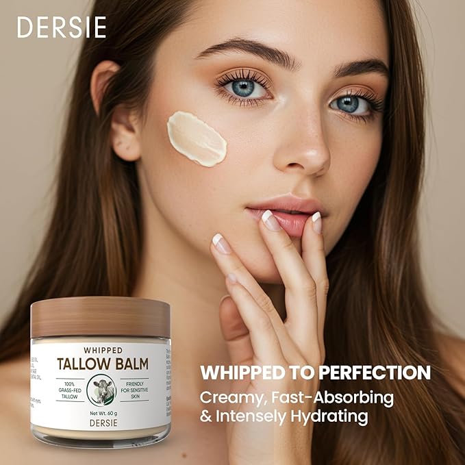 Dersie Tallow Sunscreen SPF 30 – Mineral UV Defense with Non-Nano Zinc Oxide – Face &amp Body Sun Protection for Adults &amp Kids (2.12 Ounce (with Tallow Balm))